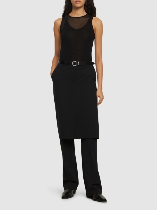 Coperni: Tailored wool blend skirt-pants - Black - women_1 | Luisa Via Roma