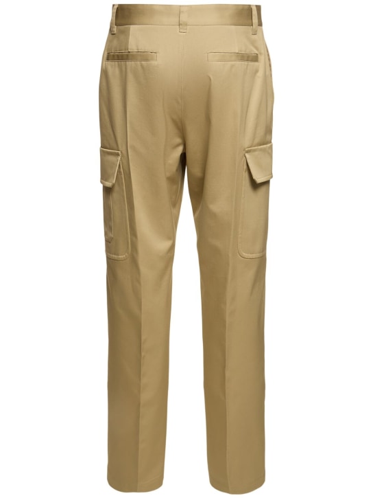 Versace: Cotton gabardine cargo pants - Beige - men_4 | Luisa Via Roma