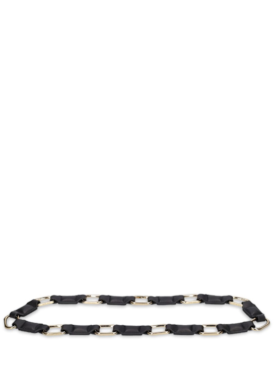 Signature link leather belt - Thumbnail 1