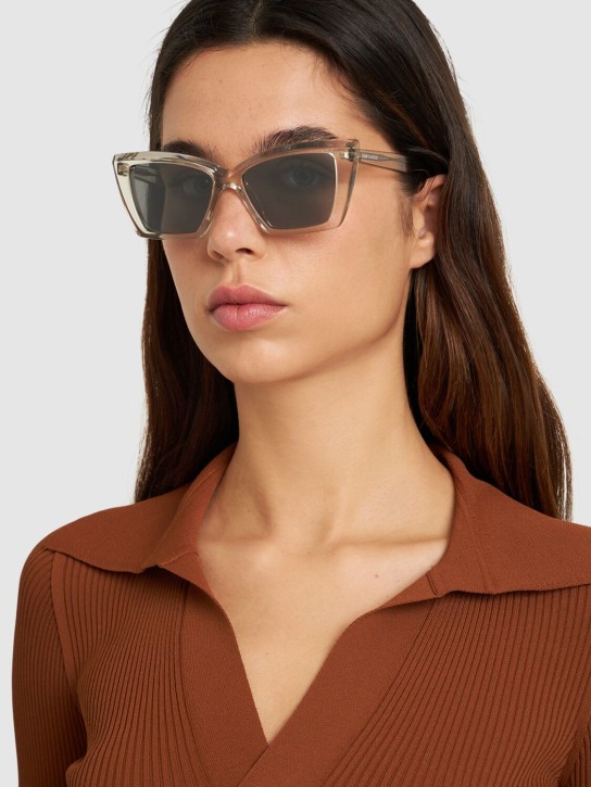 Saint Laurent: SL 657 acetate cat-eye sunglasses - Cream - women_1 | Luisa Via Roma