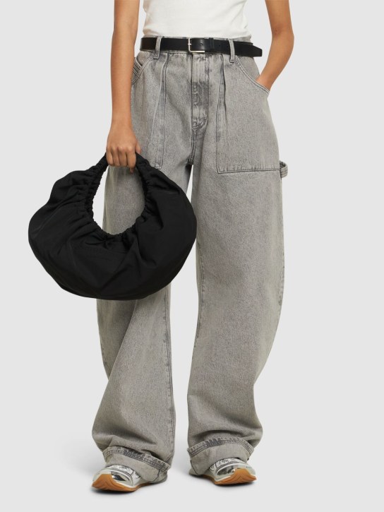 Alexander Wang: Medium Crescent nylon twill shoulder bag - Siyah - women_1 | Luisa Via Roma