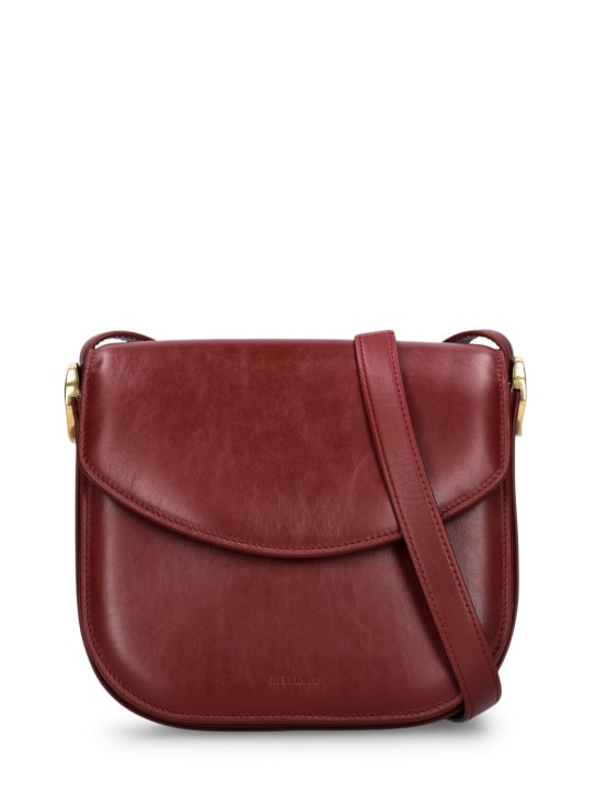 Jil Sander: Medium Coin leather crossbody bag - Sumac - women_0 | Luisa Via Roma