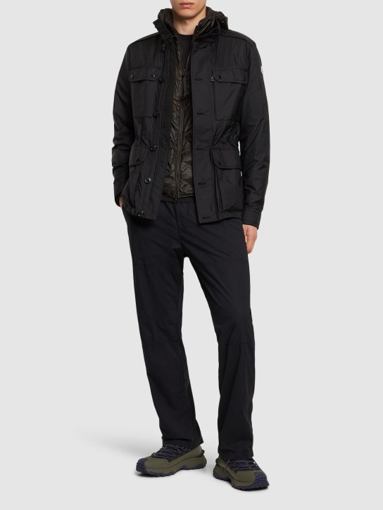Moncler: Lez nylon rainwear jacket - Siyah - men_1 | Luisa Via Roma