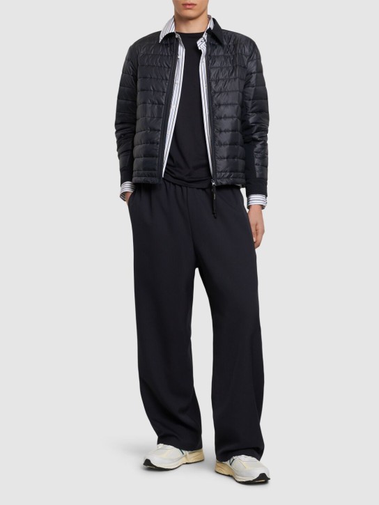 ASPESI: Lightweight quilted nylon puffer jacket - Lacivert - men_1 | Luisa Via Roma