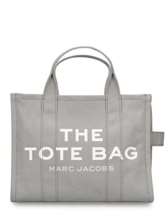 Marc Jacobs: The Medium Tote cotton bag - Wolf Grey - women_0 | Luisa Via Roma