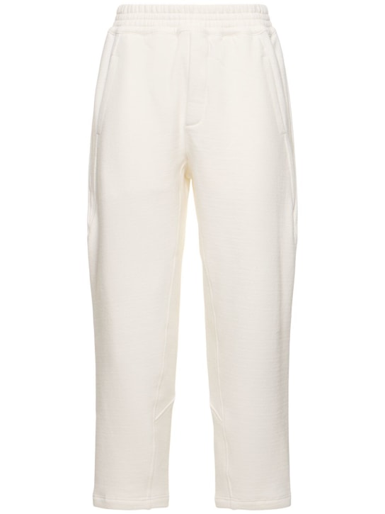The Row: Pantalones deportivos de algodón jersey - Blanco - women_0 | Luisa Via Roma