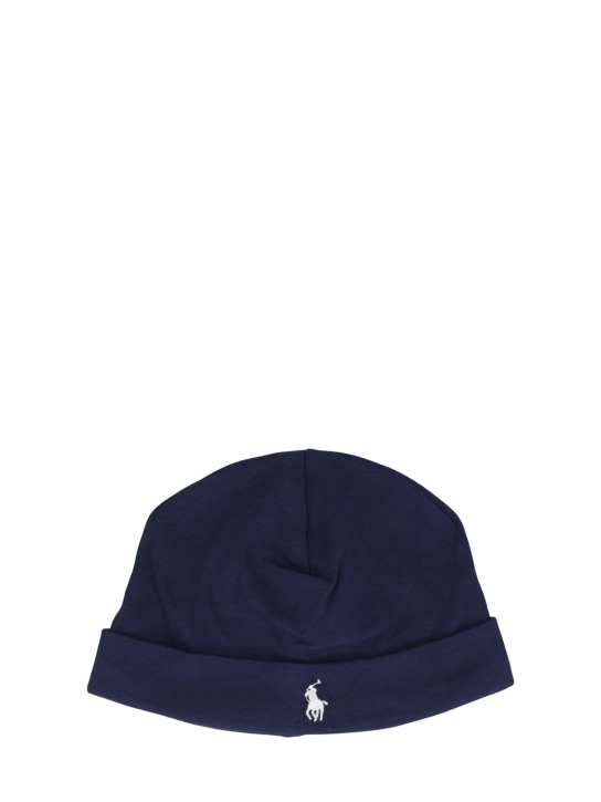 Polo Ralph Lauren: Cotton gabardine bucket hat - Dark Blue - kids-boys_0 | Luisa Via Roma