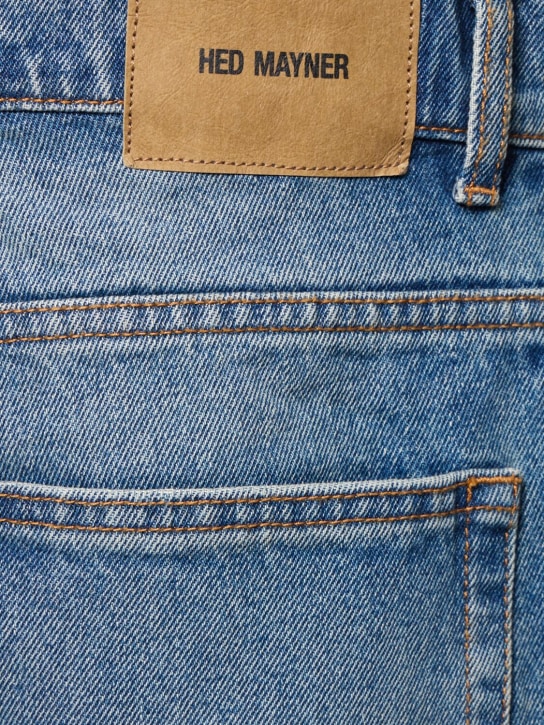 Hed Mayner: Cotton denim jeans - men_3 | Luisa Via Roma
