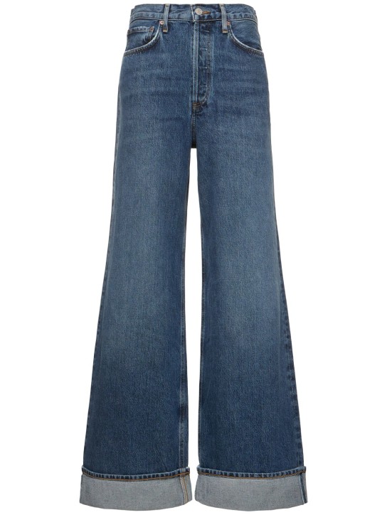 Agolde: Dame organic cotton slung baggy jeans - Blue - women_0 | Luisa Via Roma