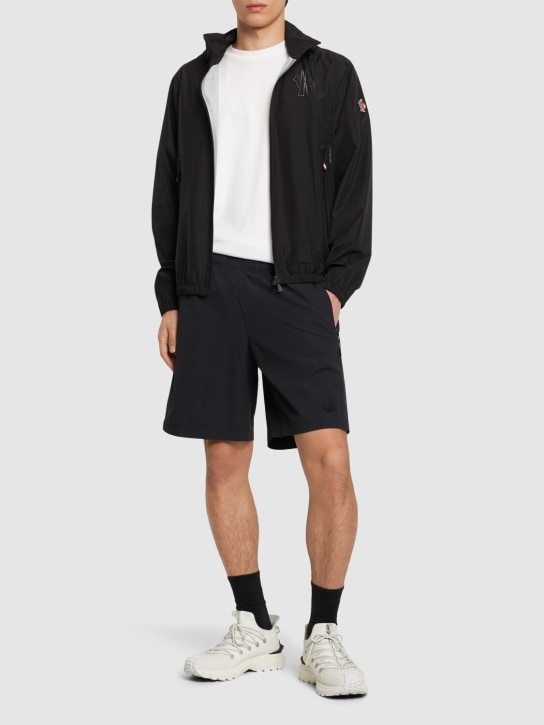 Moncler: Ripstop nylon shorts - ブラック - men_1 | Luisa Via Roma