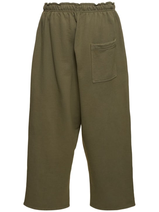 Hed Mayner: Compact brushed cotton jersey pants - men_4 | Luisa Via Roma