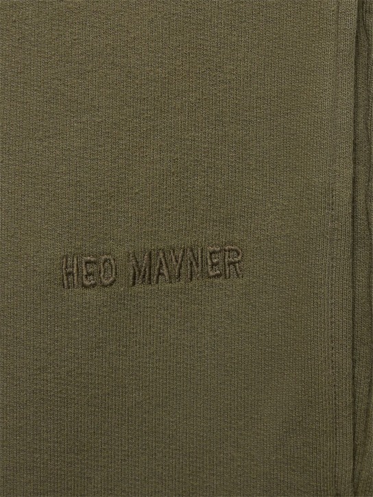 Hed Mayner: Compact brushed cotton jersey pants - men_3 | Luisa Via Roma