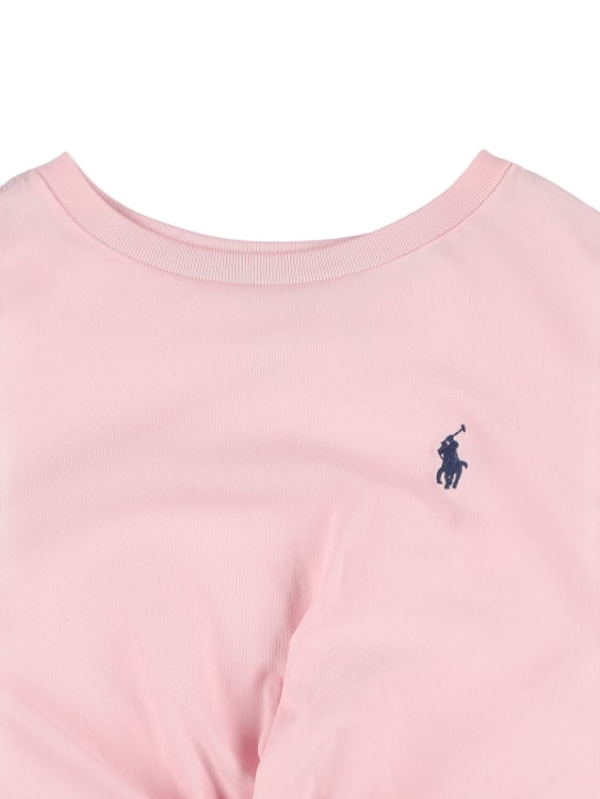 Ralph Lauren: Besticktes T-Shirt aus Baumwolljersey - Rosa - kids-girls_1 | Luisa Via Roma