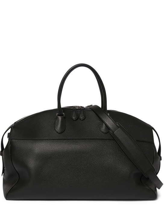 The Row: George leather duffle bag - Black Ans - women_0 | Luisa Via Roma