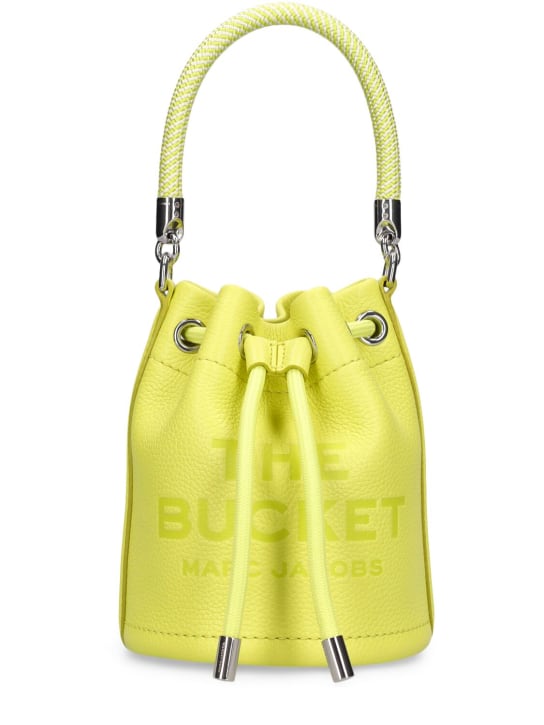 Marc Jacobs: The Mini leather bucket bag - Limoncello - women_0 | Luisa Via Roma