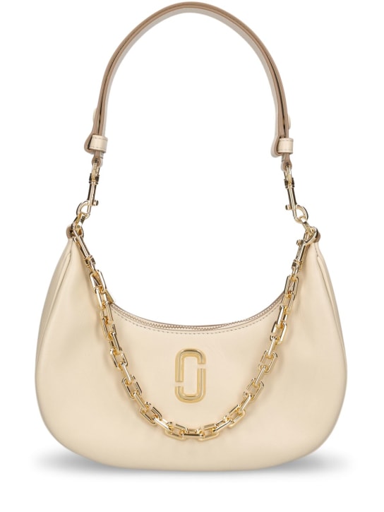 Marc Jacobs: The Small Curve leather shoulder bag - Cloud White - women_0 | Luisa Via Roma