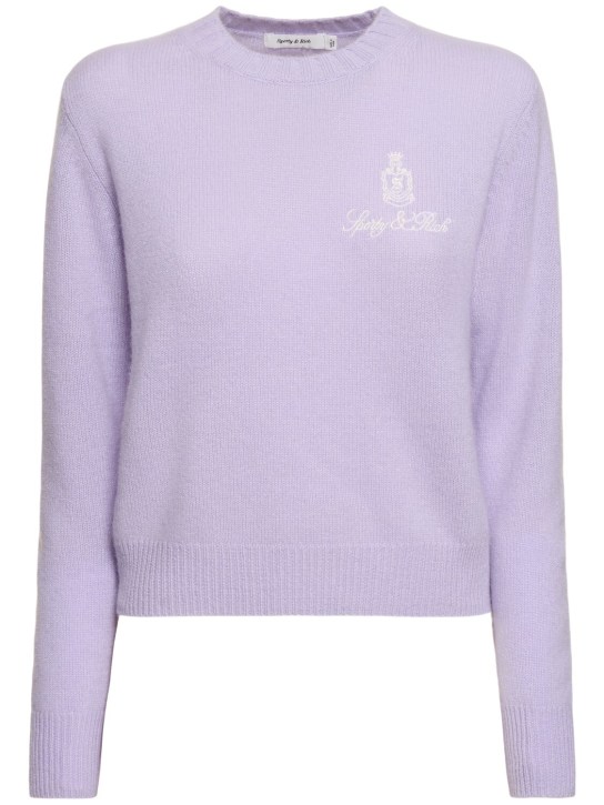 Sporty & Rich: Vendome cashmere crewneck sweater - Lilac - women_0 | Luisa Via Roma