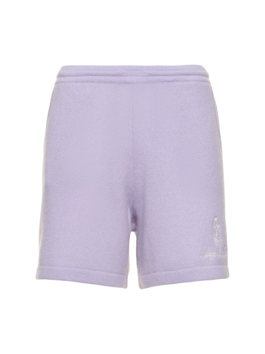 Sporty & Rich: Vendome cashmere shorts - Leylak Rengi - women_0 | Luisa Via Roma