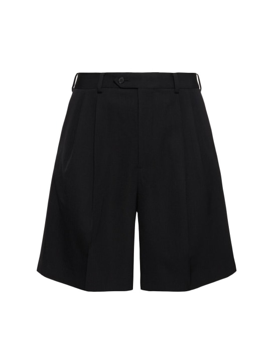 AURALEE: Pantalones de gabardina de lana - Negro - men_0 | Luisa Via Roma