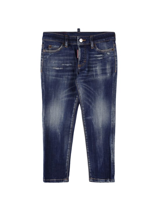 Dsquared2: Jeans in denim di cotone stretch - Denim - kids-girls_0 | Luisa Via Roma