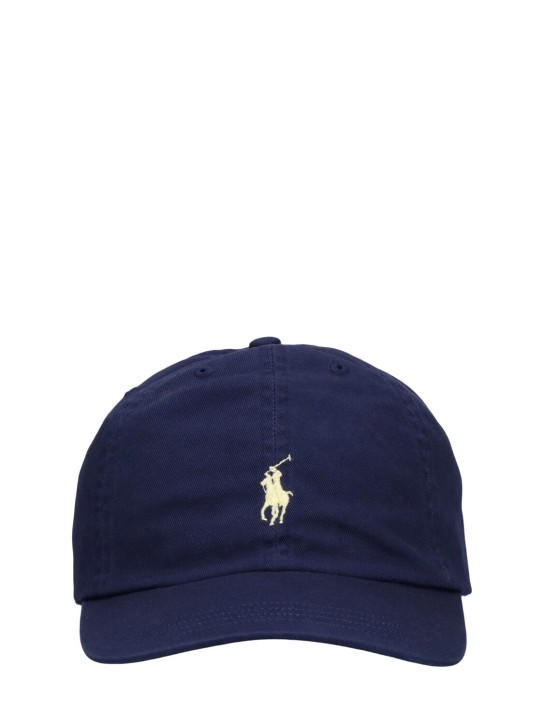 Polo Ralph Lauren: Cappello baseball Polo Pony in gabardina di cotone - Blu Scuro - kids-boys_0 | Luisa Via Roma