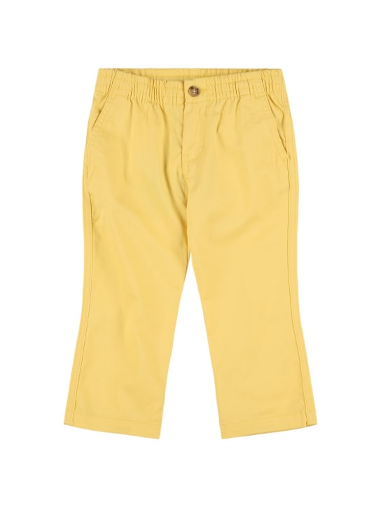 Polo Ralph Lauren: Pantaloni chino in twill di cotone stretch - Giallo - kids-boys_0 | Luisa Via Roma