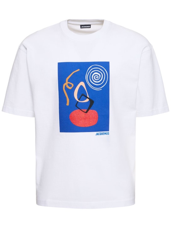 Jacquemus: Le Tshirt Cuadro t-shirt - Renkli - men_0 | Luisa Via Roma
