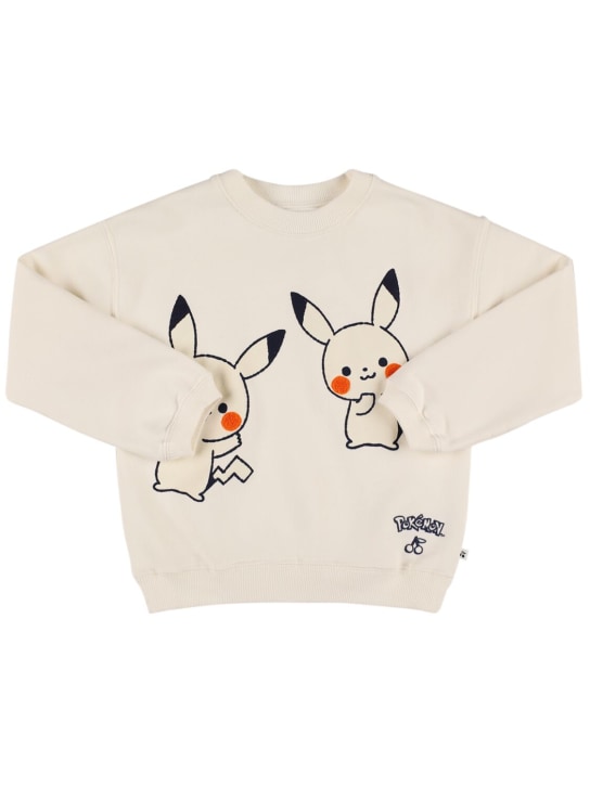 Bonpoint: Bedrucktes Sweatshirt aus Baumwolle - Weiß - kids-girls_0 | Luisa Via Roma
