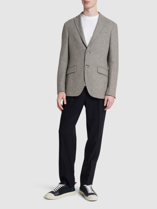 Etro: Wool & cashmere blazer - Grey - men_1 | Luisa Via Roma