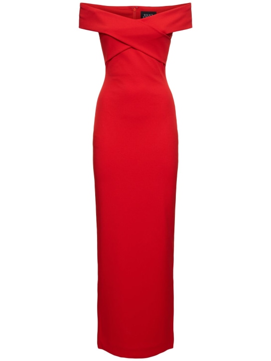Solace London: Inex绉纱针织迷笛连衣裙 - 红色 - women_0 | Luisa Via Roma
