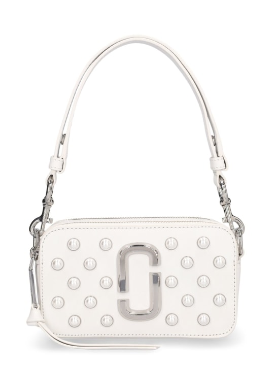 Marc Jacobs: The Pearl Snapshot leather bag - White - women_0 | Luisa Via Roma