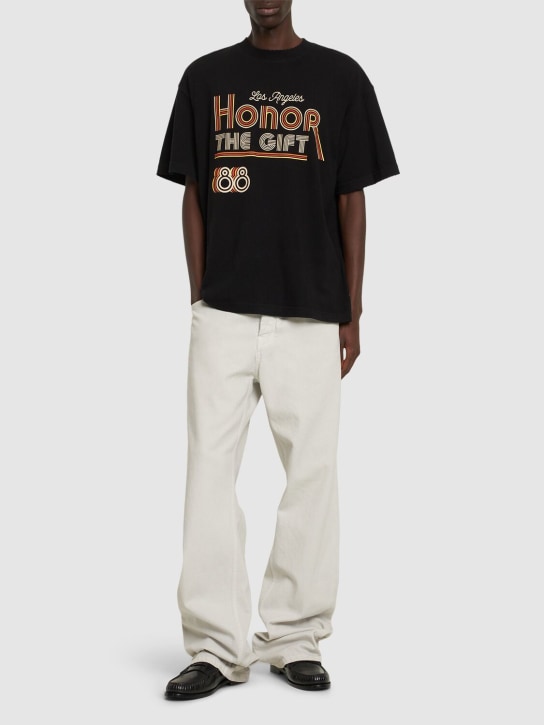Honor the Gift: T-shirt en coton A-Spring Retro Honor - Noir - men_1 | Luisa Via Roma