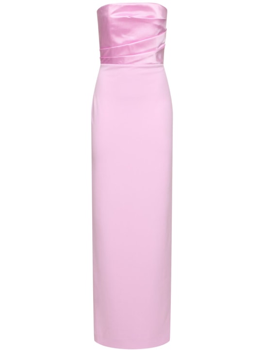 Solace London: Afra绉纱针织超长连衣裙 - 粉色 - women_0 | Luisa Via Roma