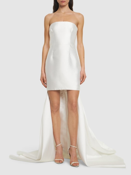 Solace London: Neva twill maxi dress - Bianco - women_1 | Luisa Via Roma