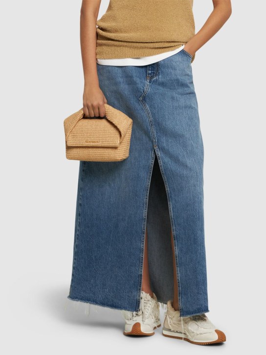 JW Anderson: Midi Twister raffia effect bag - women_1 | Luisa Via Roma