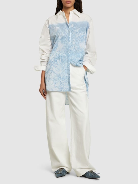 MITHRIDATE: 印花衬衫 - 白色/蓝色 - women_1 | Luisa Via Roma