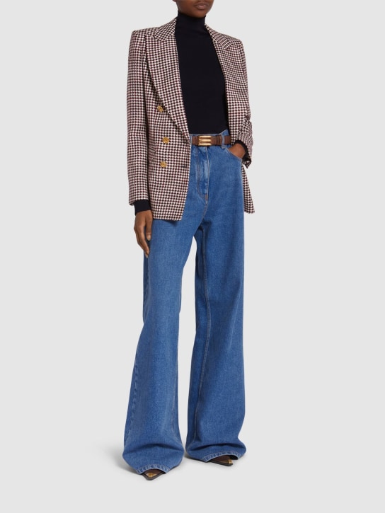 Etro: Denim high rise wide jeans - women_1 | Luisa Via Roma