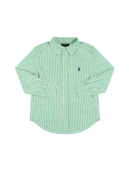 Polo Ralph Lauren: Cotton poplin shirt - Bianco - kids-boys_0 | Luisa Via Roma