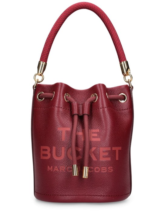 Marc Jacobs: Sac en cuir The Bucket - Cerise - women_0 | Luisa Via Roma