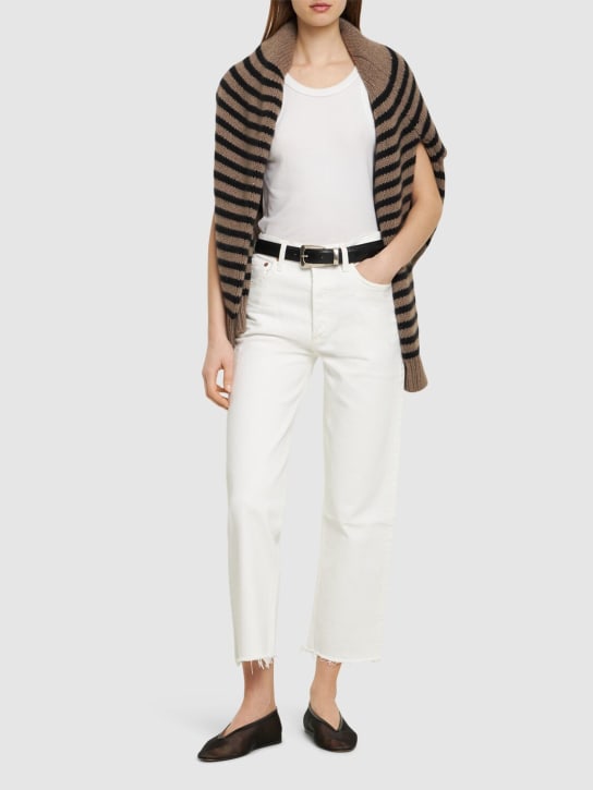 CITIZENS OF HUMANITY: Florence wide straight jeans - White - women_1 | Luisa Via Roma