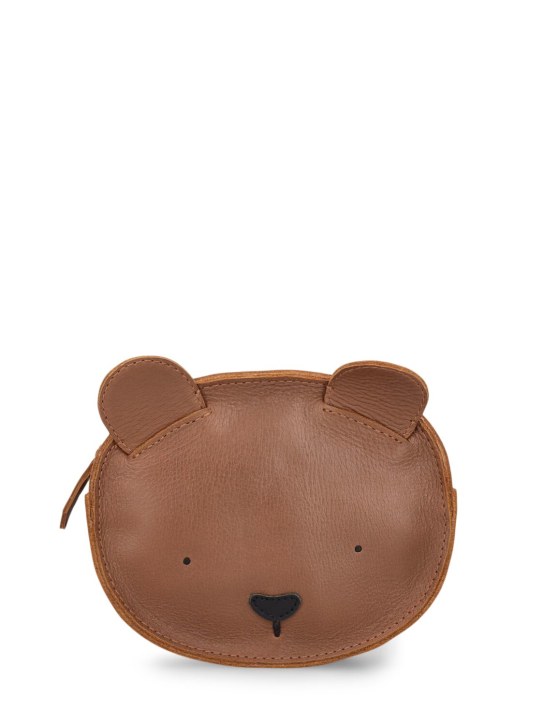Donsje: Bear leather backpack - Brown - kids-girls_0 | Luisa Via Roma