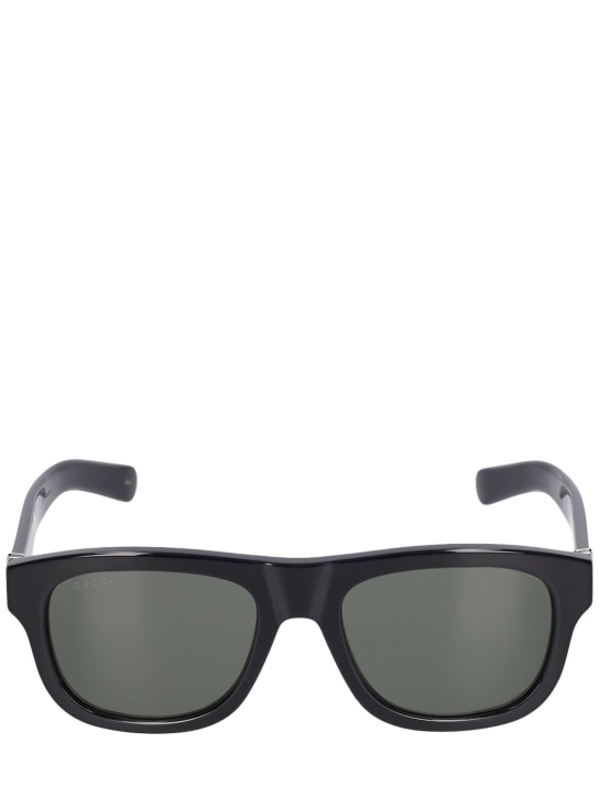 Gucci: GG1509S acetate oval frame sunglasses - Black/Grey - men_0 | Luisa Via Roma