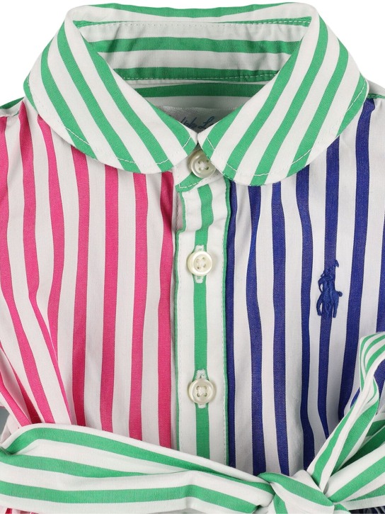 Polo Ralph Lauren: Cotton poplin shirt dress w/belt - Renkli - kids-girls_1 | Luisa Via Roma