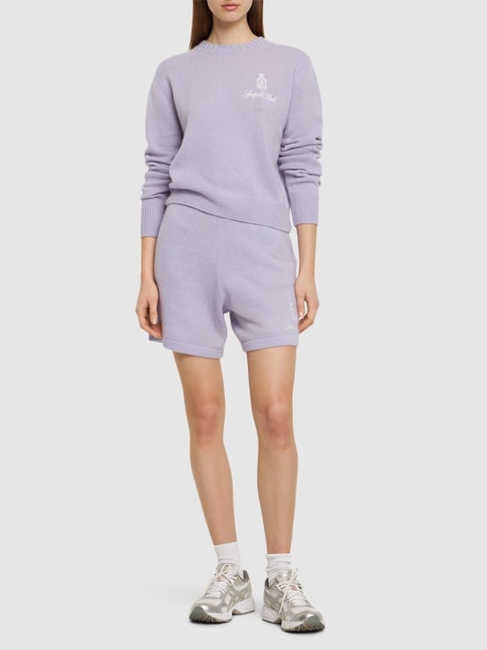 Sporty & Rich: Vendome cashmere crewneck sweater - Leylak Rengi - women_1 | Luisa Via Roma
