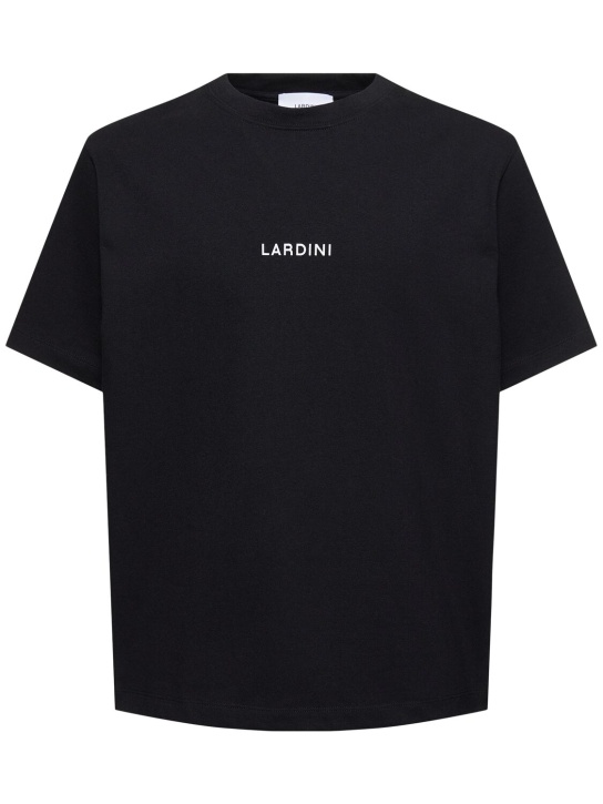 Lardini: Camiseta de algodón - Negro - men_0 | Luisa Via Roma
