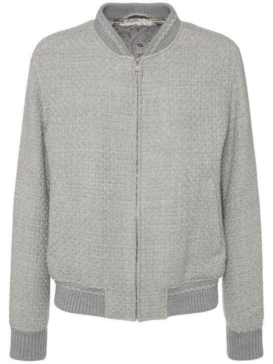 Etro: Wool casual jacket - Grey - men_0 | Luisa Via Roma