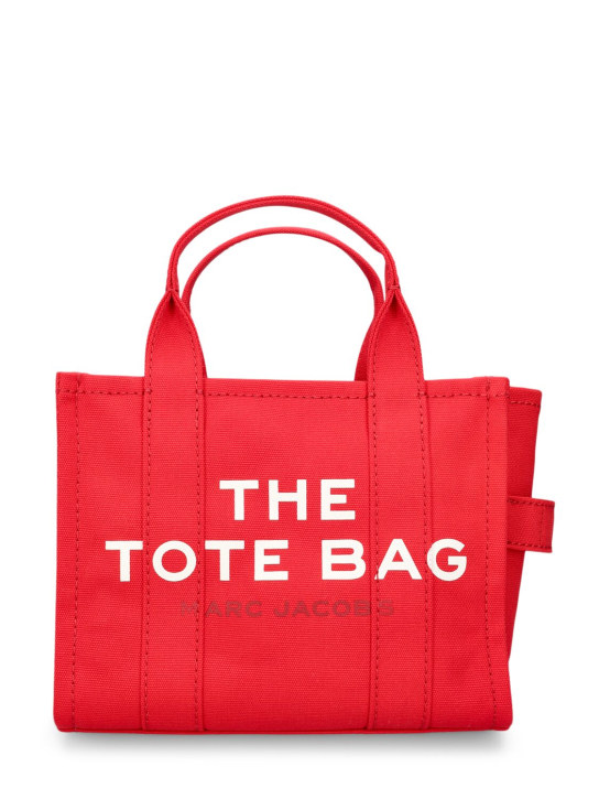Marc Jacobs: The Small cotton canvas tote bag - Kırmızı - women_0 | Luisa Via Roma