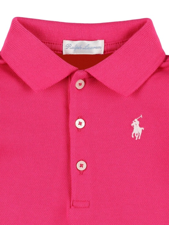 Polo Ralph Lauren: Cotton blend piquet polo dress - Fuchsia - kids-girls_1 | Luisa Via Roma
