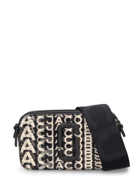 Marc Jacobs: The Snapshot monogram shoulder bag - Black/White - women_0 | Luisa Via Roma