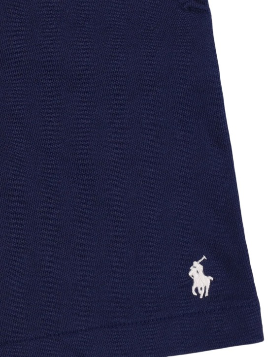 Ralph Lauren: Shorts deportivos con logo - Azul Oscuro - kids-boys_1 | Luisa Via Roma